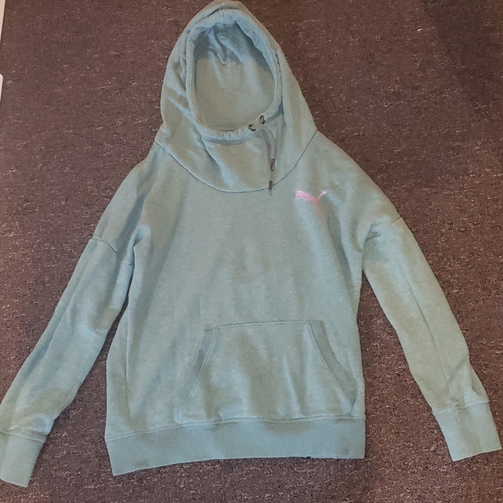 Green puma hoodie